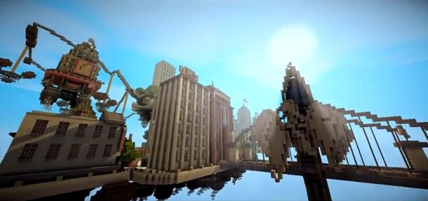 A cidade de Columbia, recriada em Minecraft (Foto: Reprodução/ Planet Minecraft) (Foto: A cidade de Columbia, recriada em Minecraft (Foto: Reprodução/ Planet Minecraft))