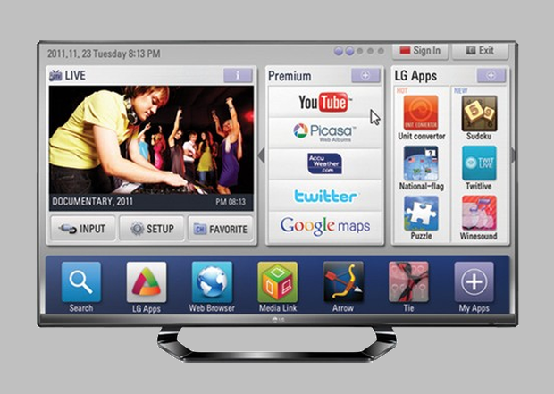 Smart TV da LG, concorrente da Samsung (Foto: Divulgação/LG)