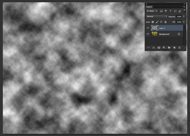 Imagem após aplicação do filtro "Nuvens Por Diferença" (Foto: Reprodução/André Sugai)