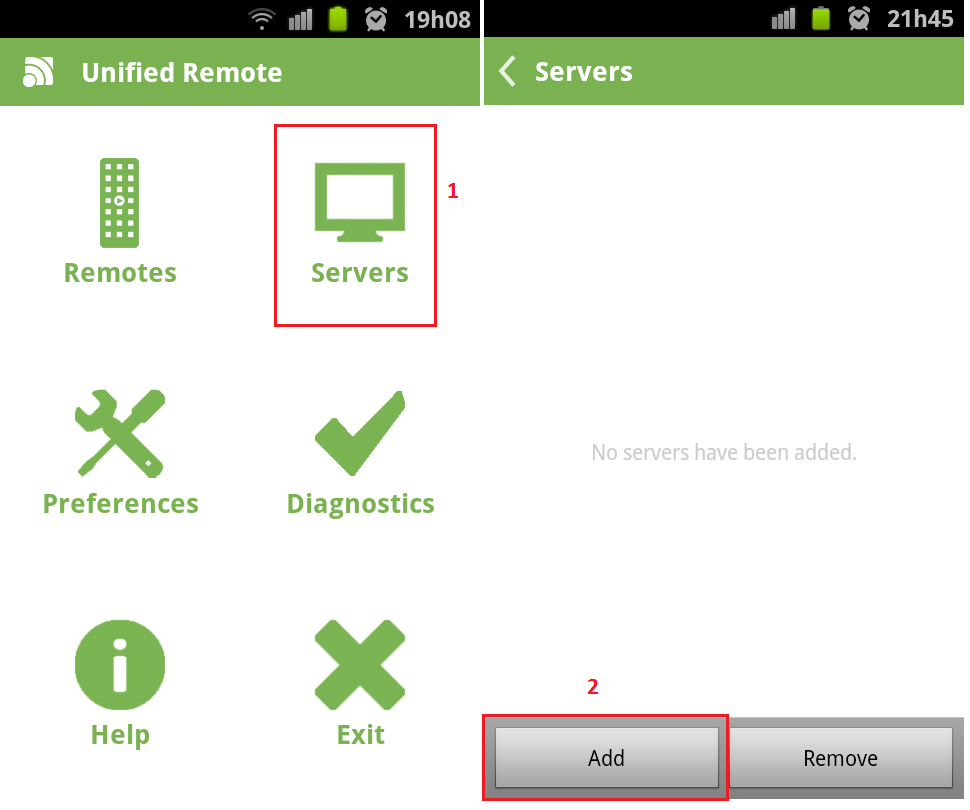 Unified Remote para Android traz opção de adicionar dispositivos na sua tela inicial (Foto: Thiago Bittencourt/TechTudo)