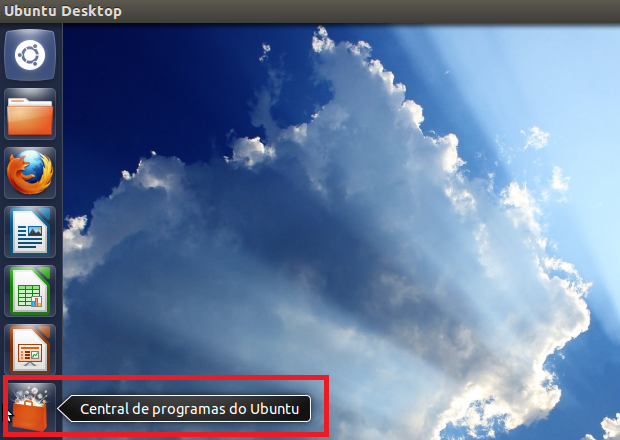 Abrindo a Central de programas do Ubuntu (Foto: Reprodução/Edivaldo Brito)