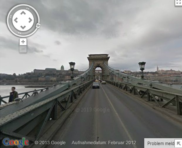 Ponte em Budapeste, na Hungria (Foto: Reprodução/ Google Street View)