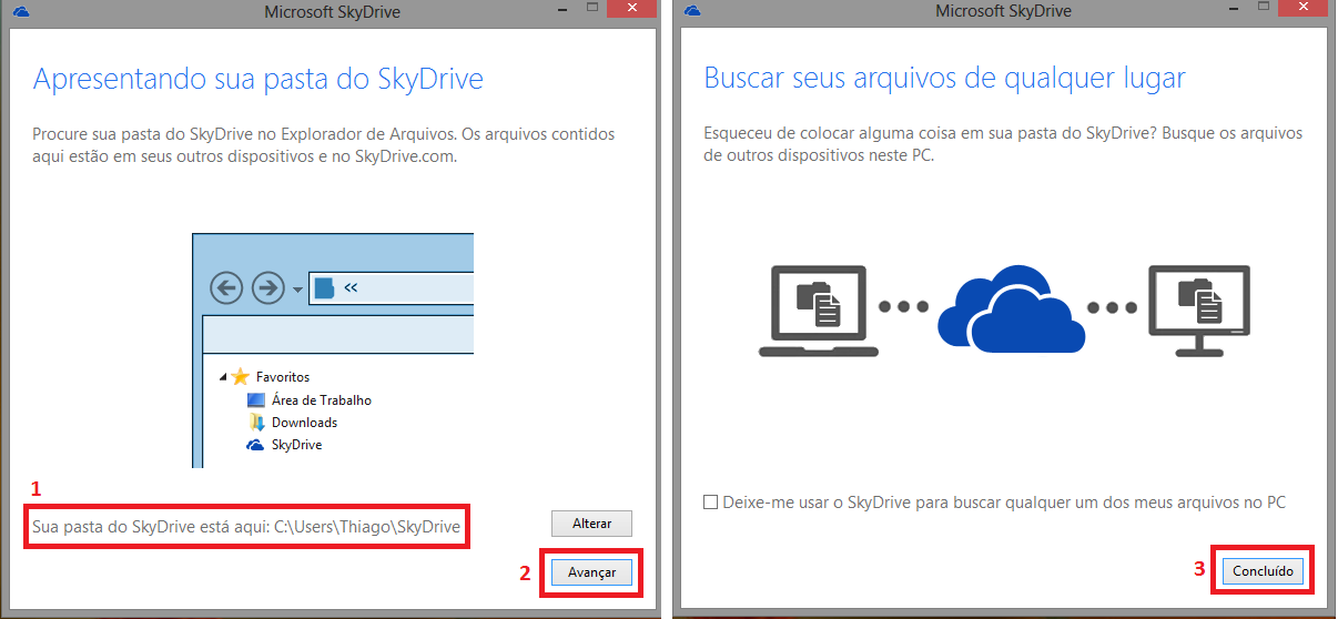 Instale e configure o SkyDrive (Foto: Reprodução/Thiago Bittencourt)