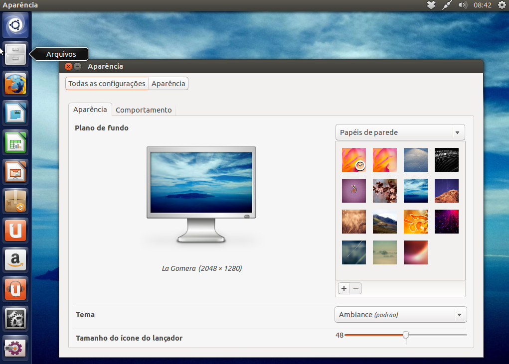 Ubuntu 13.04 oferece novos papéis de parede (Foto: Reprodução/ Edivaldo Brito)