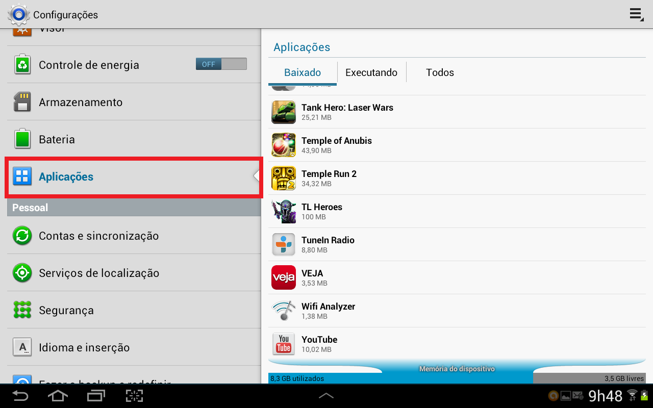 Android offers the option of cleaning application cache (Photo: Daniel Ribeiro / TechTudo)