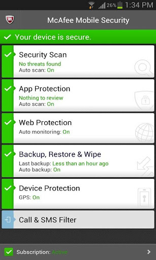 McAfee Mobile Security para Android (Foto: Divulgação)