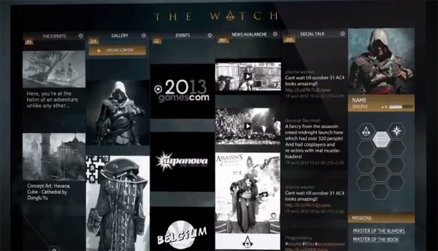 Assassin's Creed The Watch é uma rede social para fãs (Foto: Reprodução)