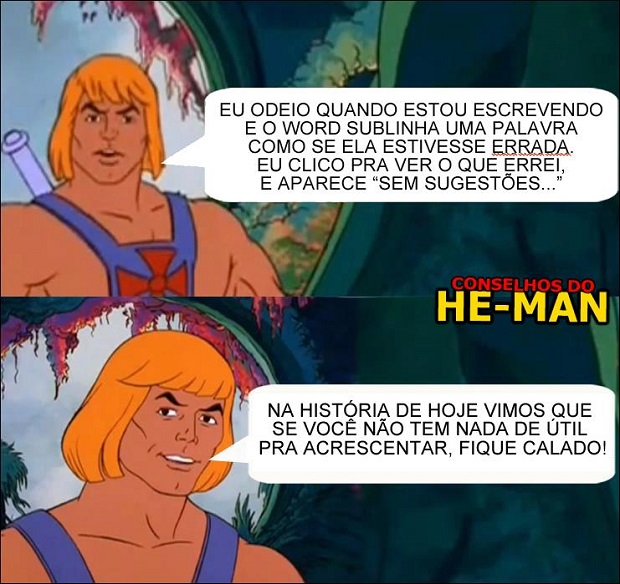 Postagem da página "Conselhos do He-Man" (Foto: Reprodução / Facebook)
