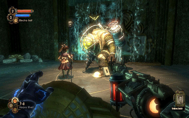 Em Bioshock 2 o jogador encarna um Big Daddy (Foto: Reprodução/IGXPro)