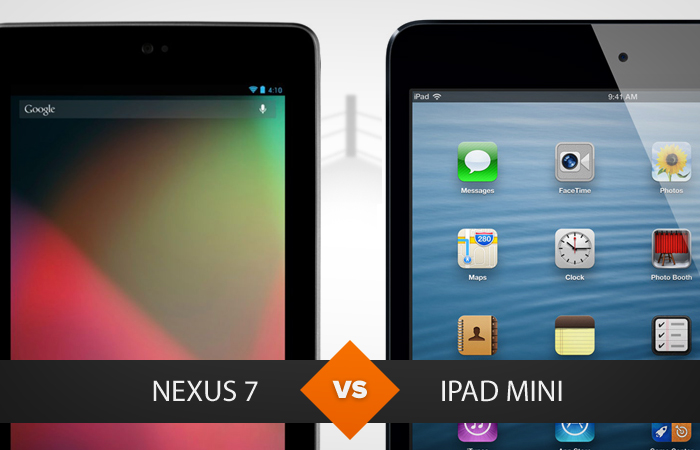 Comparison of Google Nexus 7 and Apple iPad mini (Photo: Art / TechTudo)