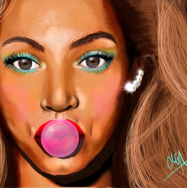 A cantora Beyoncé também foi retratada por Olivia (Foto: Reprodução/Instagram)