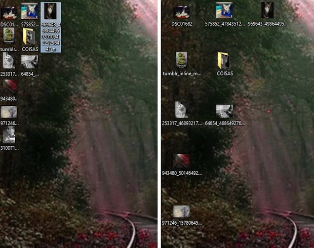 Resultado do espaço entre ícones ná área de trabalho do Windows 8 (Foto: Reprodução/Marcela Vaz)