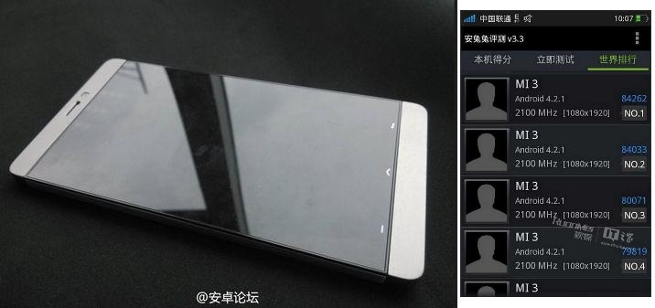 O Xiaomi MI-3 e sua pontuação nos testes de desempenho (Foto:Reprodução/GSMArena)