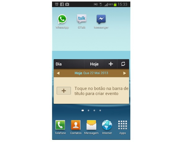 Android oferece personalização através da tela inicial do sistema (Foto: Daniel Ribeiro/TechTudo)