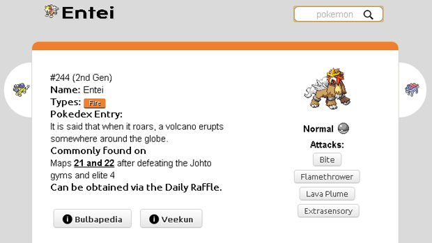 Confira como encontrar Pokémons lendários como Entei (Foto: Reprodução)