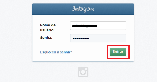 Acessando a conta no Instagram (Foto: Reprodução/Edivaldo Brito)