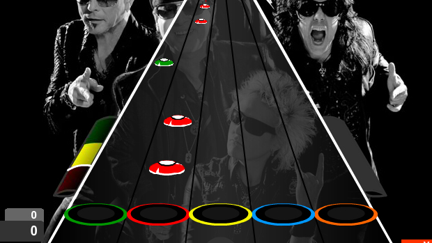 O gameplay do game é semelhante ao do jogo Guitar Hero. (Foto: Reprodução)