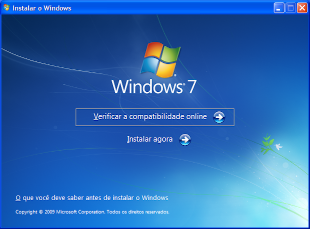 Instalando o Windows 7 (Foto: Reprodução/Helito Bijora)