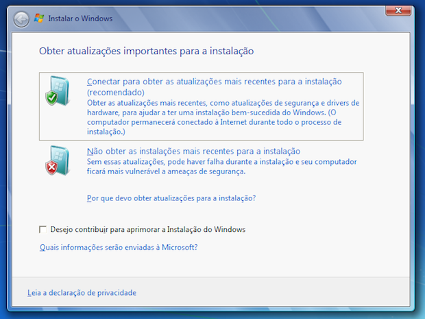Instalação do Windows 7 (Foto: Reprodução/Helito Bijora)