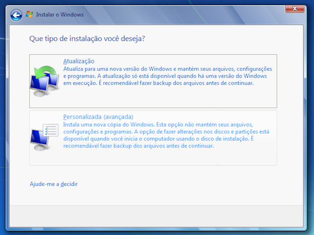 Instalação do Windows 7 (Foto: Reprodução/Helito Bijora)