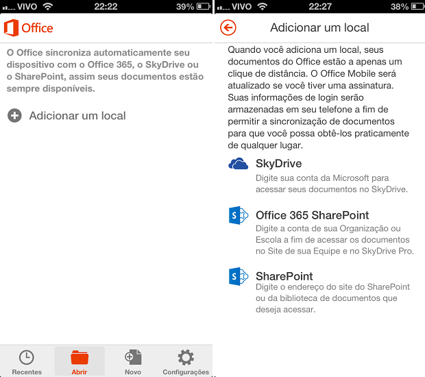 Arquivos são salvos em perfil do SkyDrive (Foto: Reprodução/Thiago Barros)