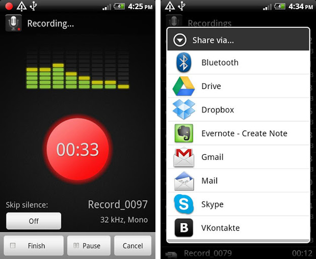 Smart Voice Recorder is free and share their recordings with their friends (Photo: Art / Handout)