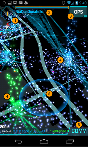 Overview of the main screen of Ingress (Reuters) (Photo: Overview of the main screen of Ingress (Reuters))