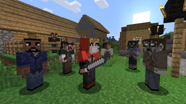 Lee, Kenny, Molly, Christa, Omid e Zumbis de The Walking Dead chegam a Minecraft (Foto: Examiner)