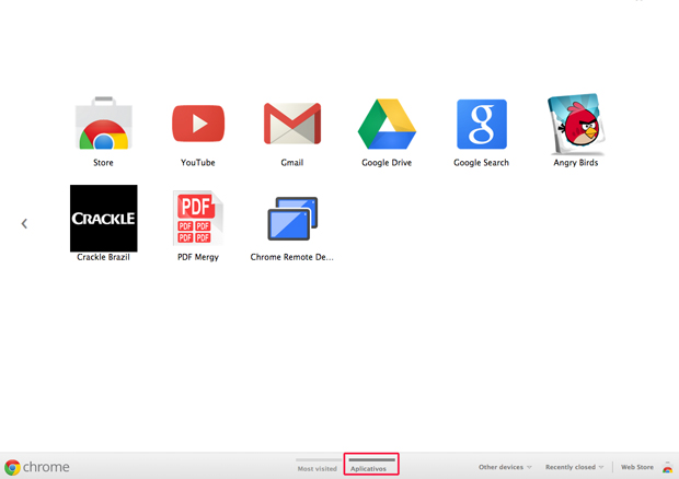 Acessando os aplicativos do Google Chrome (Foto: Reprodução/Marvin Costa)
