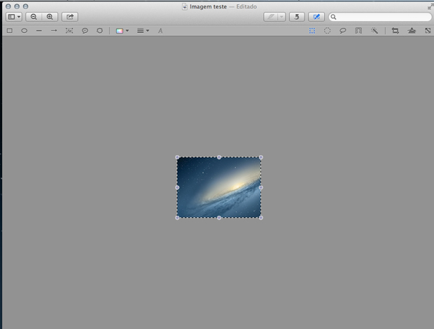 Editando uma imagem no Mac OS X (Foto: Reprodução/Marvin Costa)