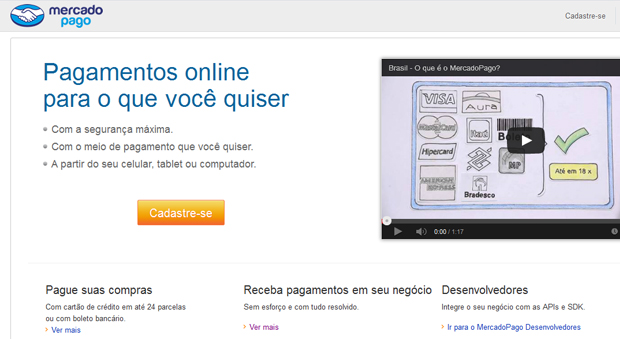 Clique em cadastre-se para registrar uma conta no serviço (Foto: Reprodução/Thiago Barros)