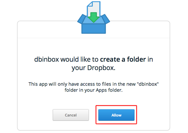 Permitindo o acesso do Dbinbox ao Dropbox (Foto: Reprodução/Marvin Costa)