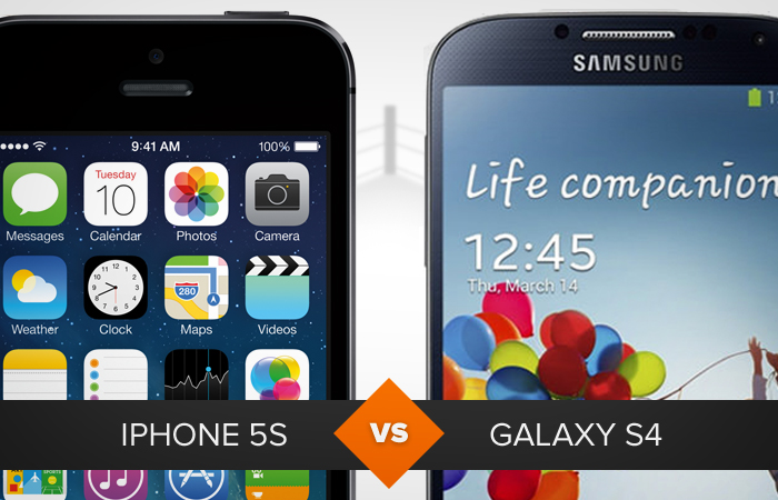 iPhone 5S, com iOS 7, ou Galaxy S4, com Android Jelly Bean: qual é o melhor? (Foto: Arte/Divulgação)