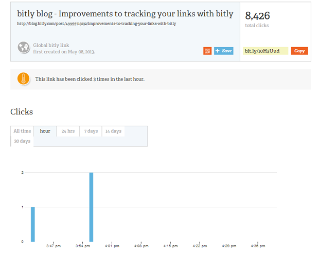 Bitly possui estatísticas para todos o links criados (foto: Reprodução/João Kurtz)