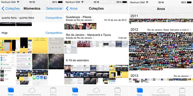 Novos métodos de visualização de imagens no iOS 7 (Foto: Reprodução/Thiago Barros)