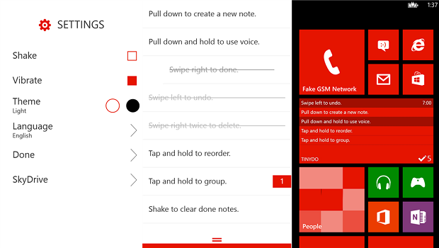 TinyDO leva suas tarefas para a tela do Windows Phone (Foto: Divulgação)
