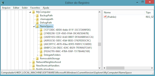 Editor de Registro do Windows (Foto: Reprodução/Helito Bijora)