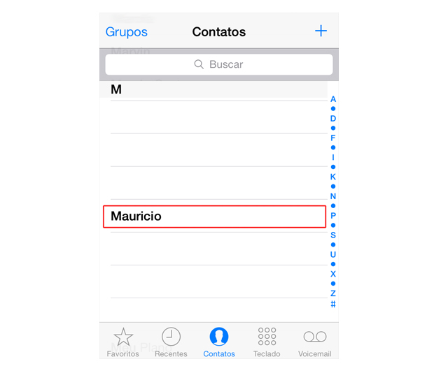 Entrando nas configurações de um contato na agenda do iOS 7 (Foto: Reprodução/Marvin Costa)