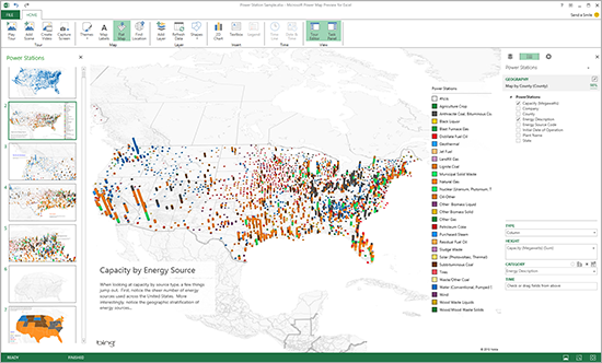 Excel transforma dados geográfico em mapas 3D após atualização com o Bing Maps (Foto: Reprodução/Microsoft)