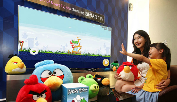 Angry Birds com controle gestual é diversão para a família toda (Foto: Reprodução/TechTudo)