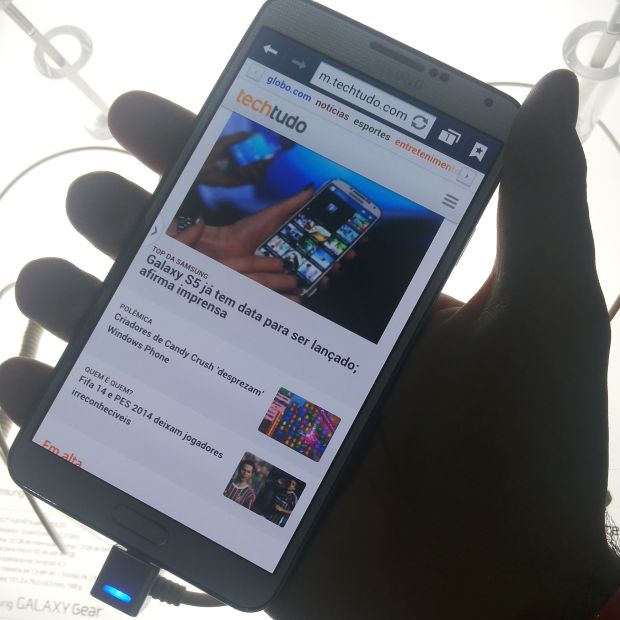 Galaxy Note 3 tem um hardware robusto (Foto: Pedro Zambarda/TechTudo)