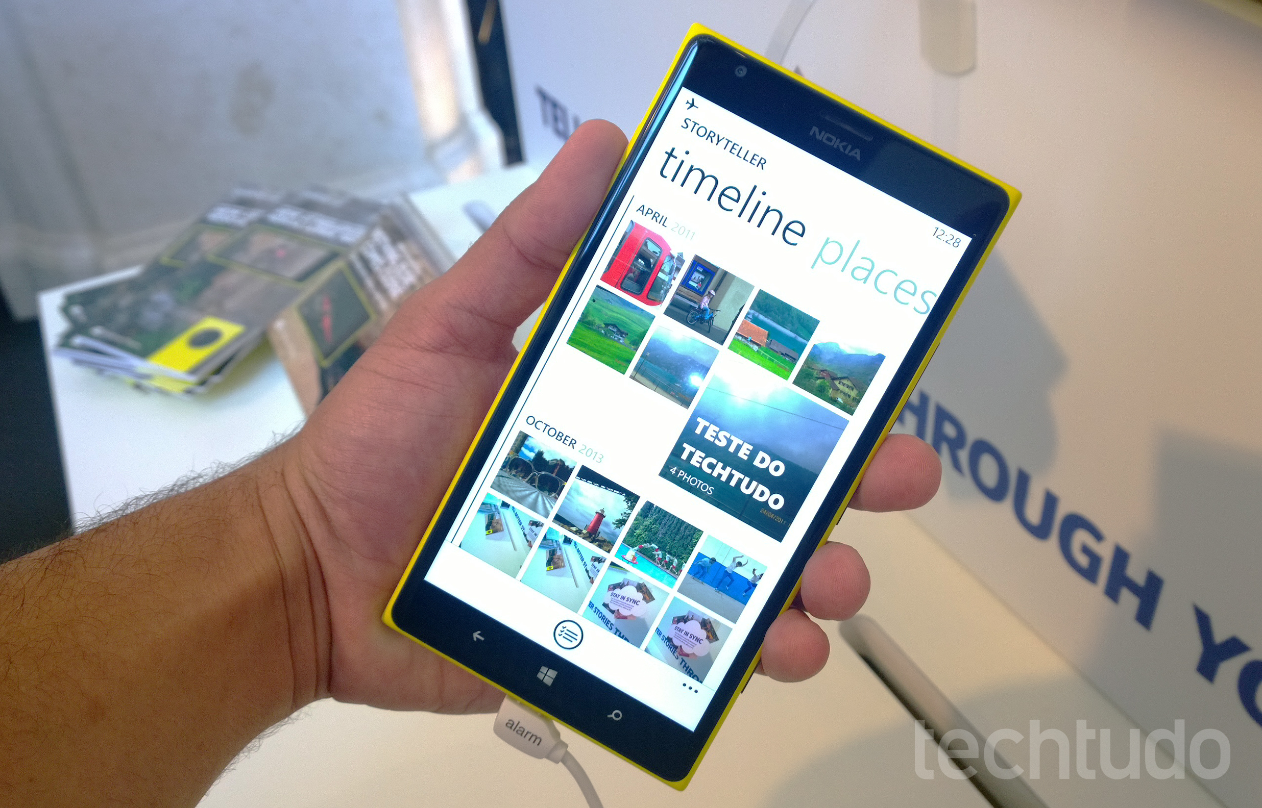Lumia 1520 rodando o aplicativo Nokia Storyteller (Foto: Allan Melo/TechTudo)