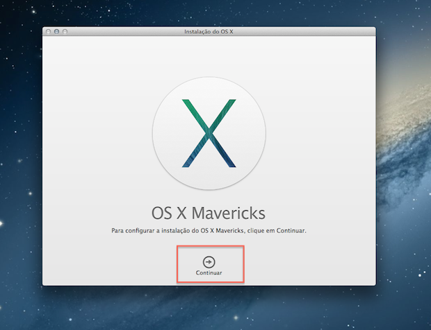 Iniciando a instalação do Mac OS X Mavericks (Foto: Reprodução/Marvin Costa)