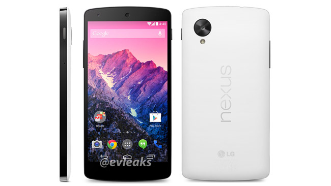 Vazou mais uma foto do Nexus 5. Rumores indicam que o lançamento acontecerá no dia primeiro. (Foto: Reprodução/Evleaks)