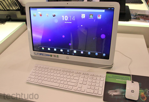 HP Slate 21 é um computador All-in-One com Android 4.2.2 (Jelly Bean) (Foto: Pedro Cardoso/TechTudo)
