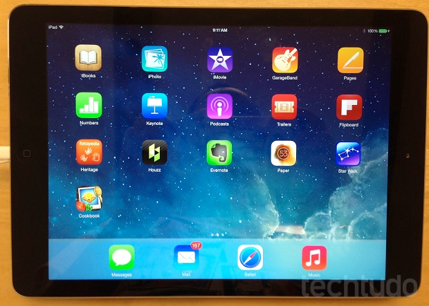 iPad Air roda o iOS 7 (Foto: Thiago Barros/TechTudo)