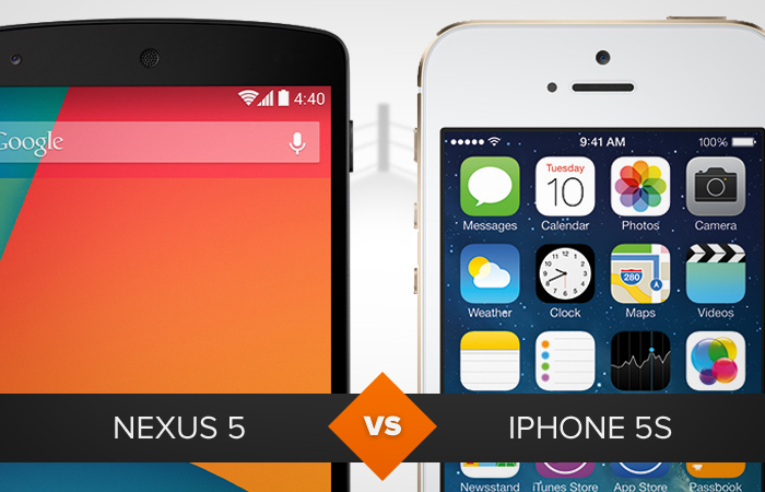 comparativo nexus 5 e iphone 5s (Foto: Arte/TechTudo)