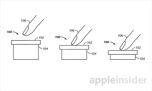 Patente da Apple descreve tela touch sensível também a dois níveis de pressão (Foto: Reprodução/Apple Insider)