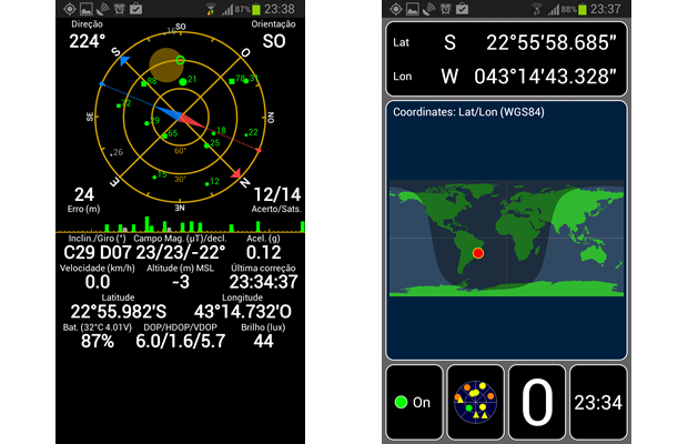 Alguns apps medem a precisão da recepção dos aparelhos, detectando e corrigindo falhas no sinal de GPS e melhorando a leitura das coordenadas (Foto: Reprodução/Daniel Ribeiro)