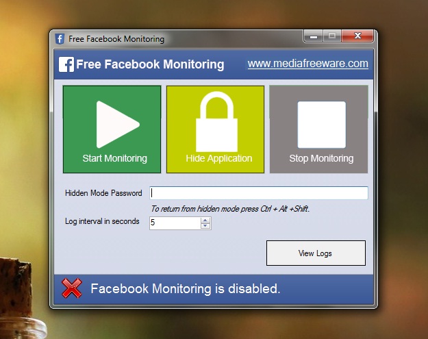 O botão Stop Monitoring para o programa espião (Foto: Reprodução/Marcela Vaz)
